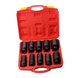 10x Wheel Socket Set Impact Socket Set Impact Wrench Automobile with Storage