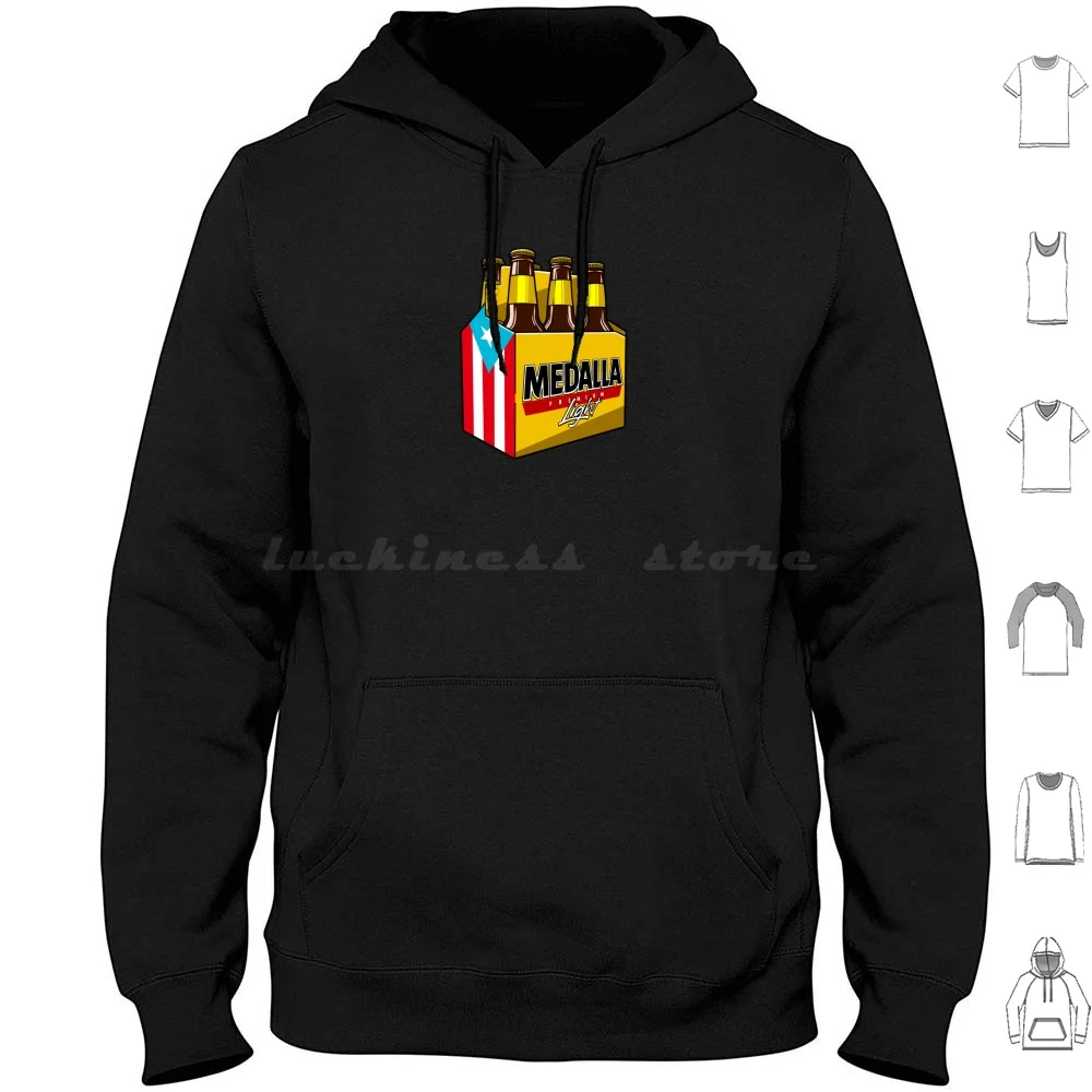 Medalla Light Six Pack Hoodies Long Sleeve Medalla Light Medalla Medalla Light Beer Medalla Cerveza Birra Puerto Rico