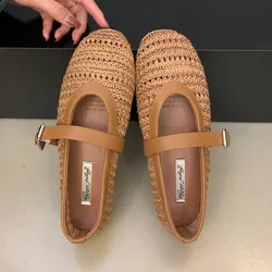 2026 Summer Women Flat Green Shoes Round Toe Shallow Soft Ballerina Shoes Ladies Casual Dress Ballet Loafers Classics Mujer