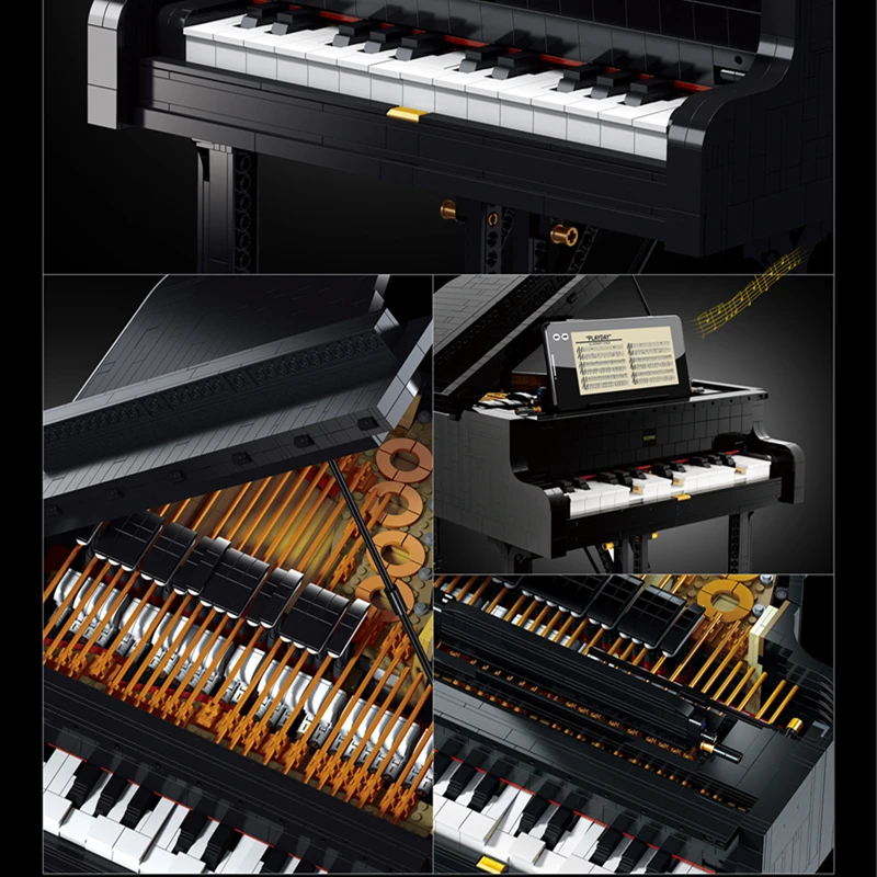 W MAGAZYNIE MOC GRAND PIANO Model z silnikiem Zaawansowane technologicznie klocki konstrukcyjne Cegła Prezent na Boże Narodzenie 21323 10285 XQGQ01 82998