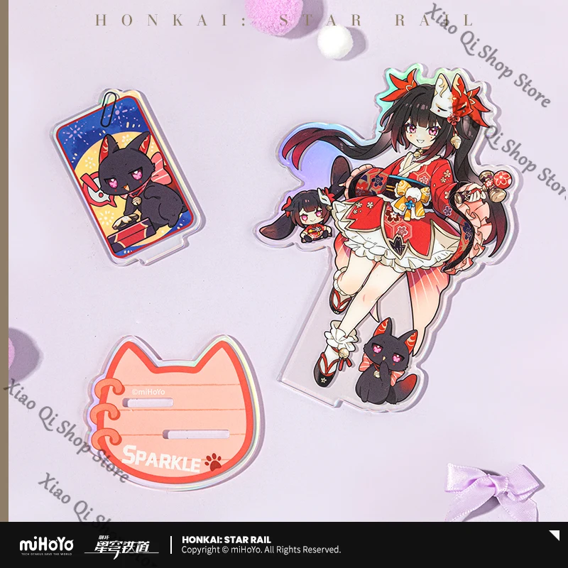 Honkai: Star Rail Little Dot Cat Katze Serie Cartoon süßes Acryl-Stehschild offiziell Original Second Edition Sammelgeschenk