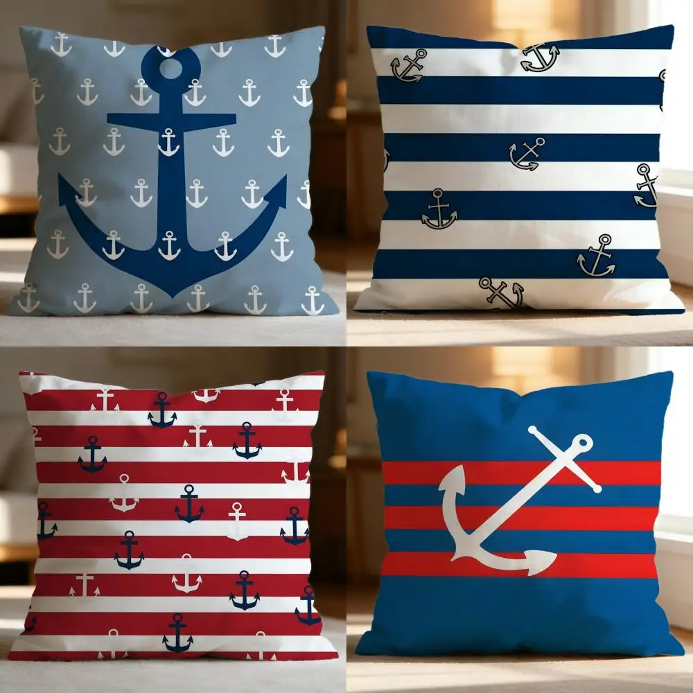 Popular OOcean Sailorer Cushion Cover Soft Washable Pillow Case Multi-Scene for Couch Bed Travel Office Use