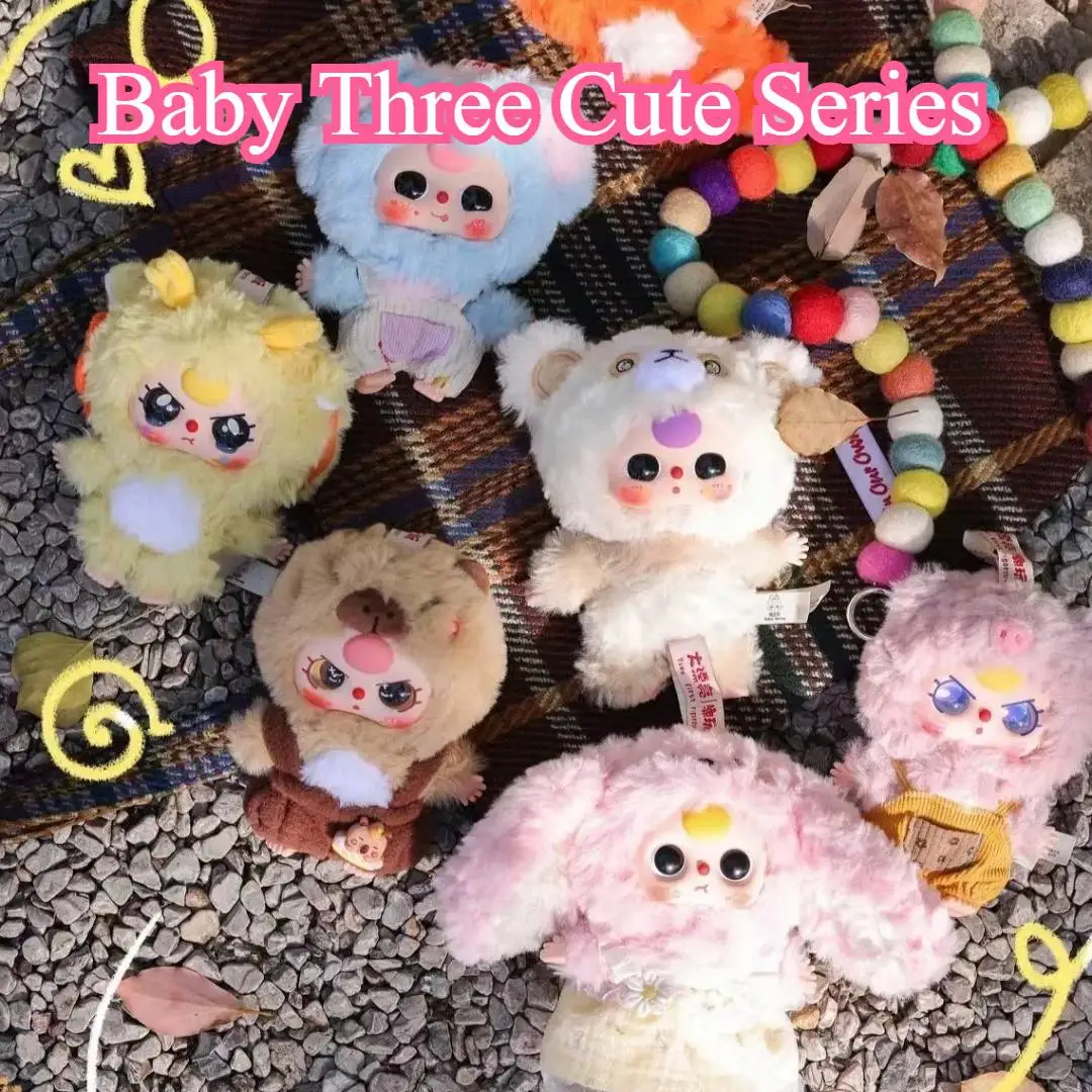 

Baby Three Cute Series Plush Blind Box Vinyl Bag Pendant Kawaii Doll Fashion Toy Bag Decoration Collectible Surprise Gifts