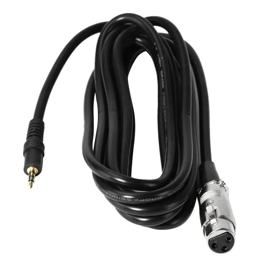 1.6ft Microphone Cable (Mic Cable, XLR Female to TRS Male 3.5)