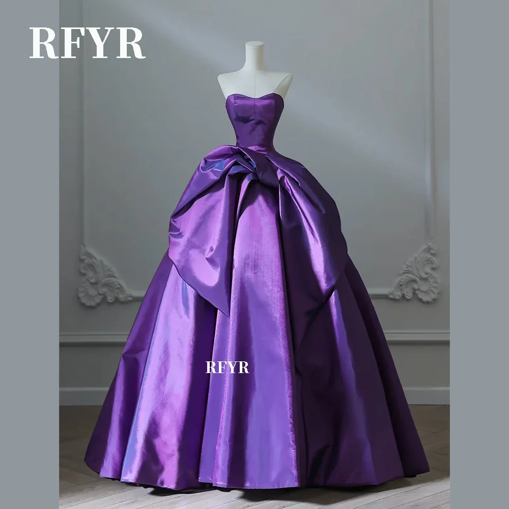 

RFYR Satin Prom Dress Long Evening Dresses A Line Party Dresses for Women Formal Occasion Dress vestidos de fiesta