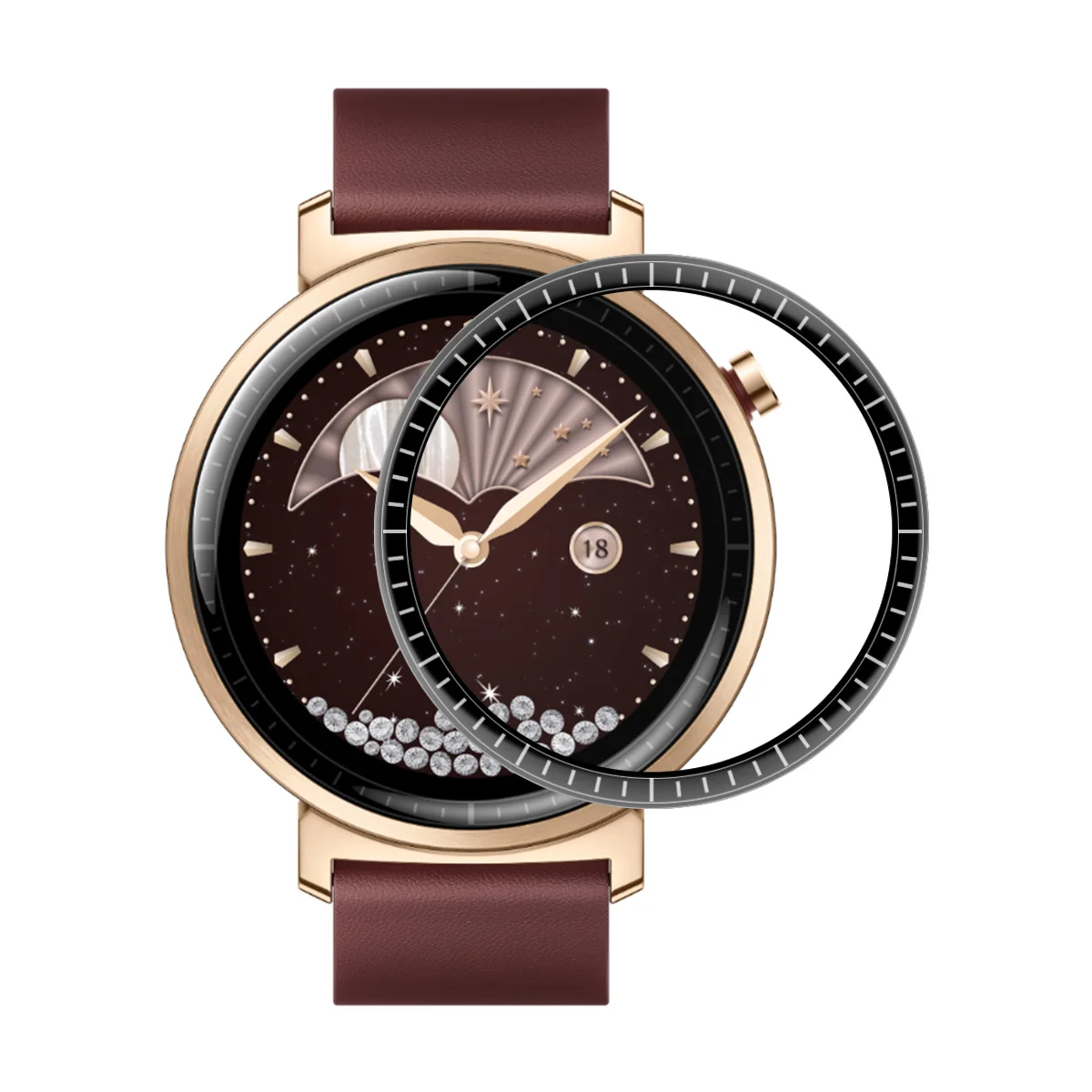 

Для Honor Watch Fit Elegant Edition Защитная пленка для экрана 3D изогнутый ПК + ультра прозрачная пленка из ПММА - прозрачная