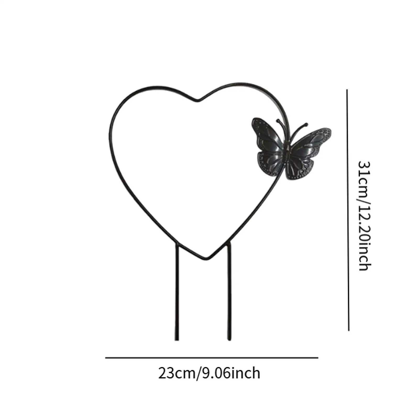 Climbing Plant Trellis Heart Shaped Metal Wire Rack for Indoor Outdoor Houseplants Butterfly Garden Decorative Panel