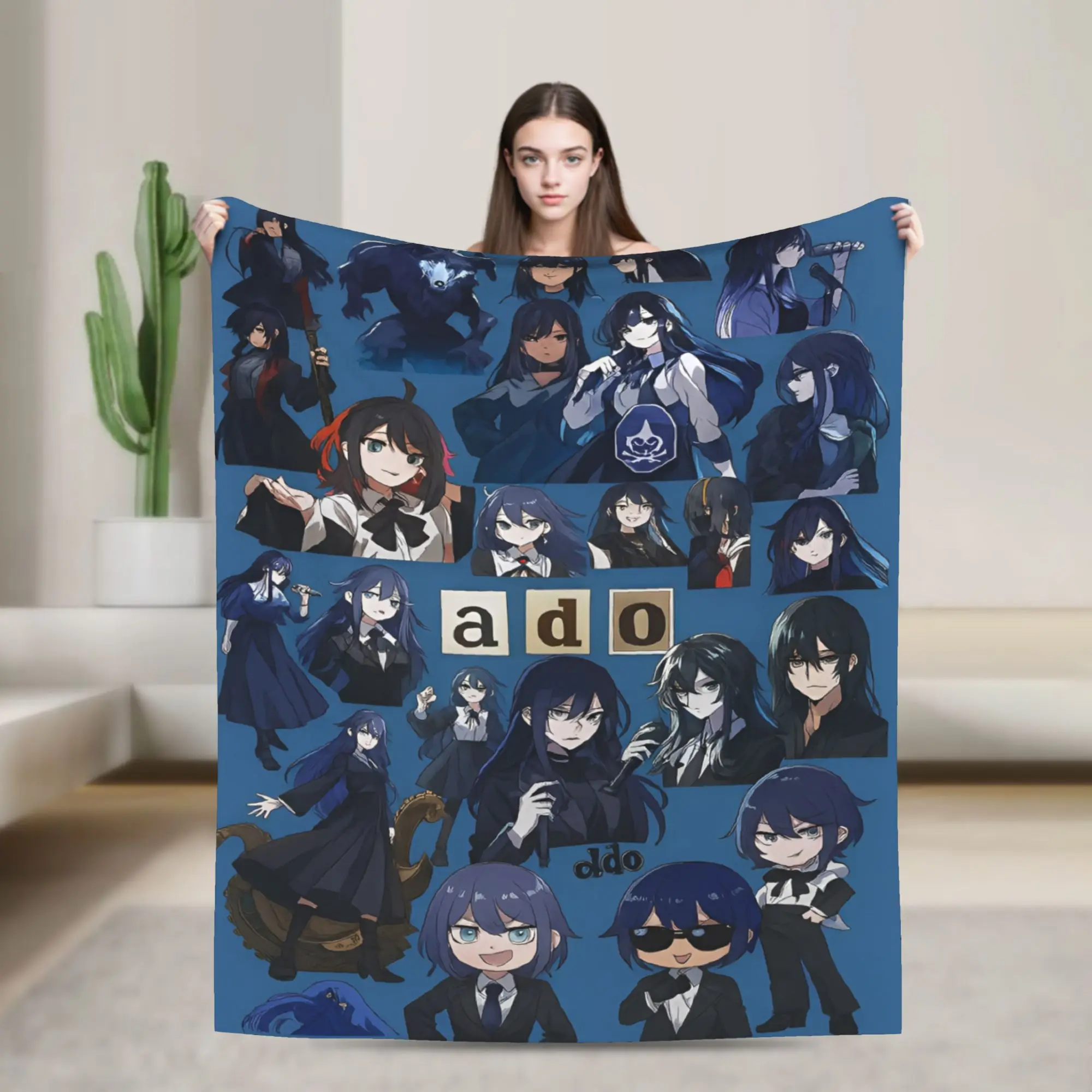 Ado Hibana World Tour Blankets Japan Singer Fleece Awesome Warm Throw Blankets for Home All Season