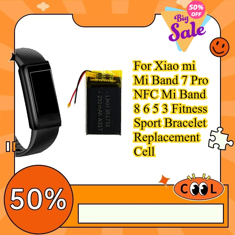 High Capacity LJXH Battery For Xiao mi Mi Band 7 Pro NFC Mi Band 8 6 5 3 Fitness Sport Bracelet Replacement Cell