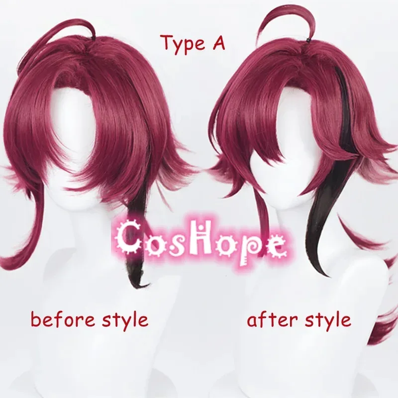 vivi 2025 Shikanoin Heizou 55cm Dark Red Wig Anime Cosplay Heat Resistant Synthetic Wigs Halloween - view 3