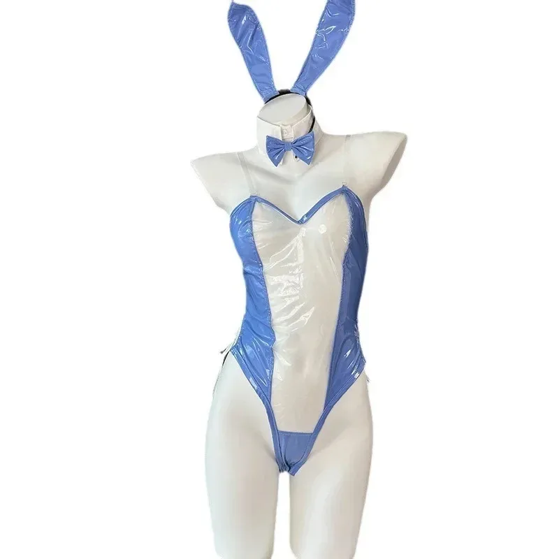 

NewNke Cute Mary Костюм Прозрачный Косплей Девушка Медицинский Синий Комбинезон Кроличьи Уши Костюм Кролика2025c;5,v'8.d;