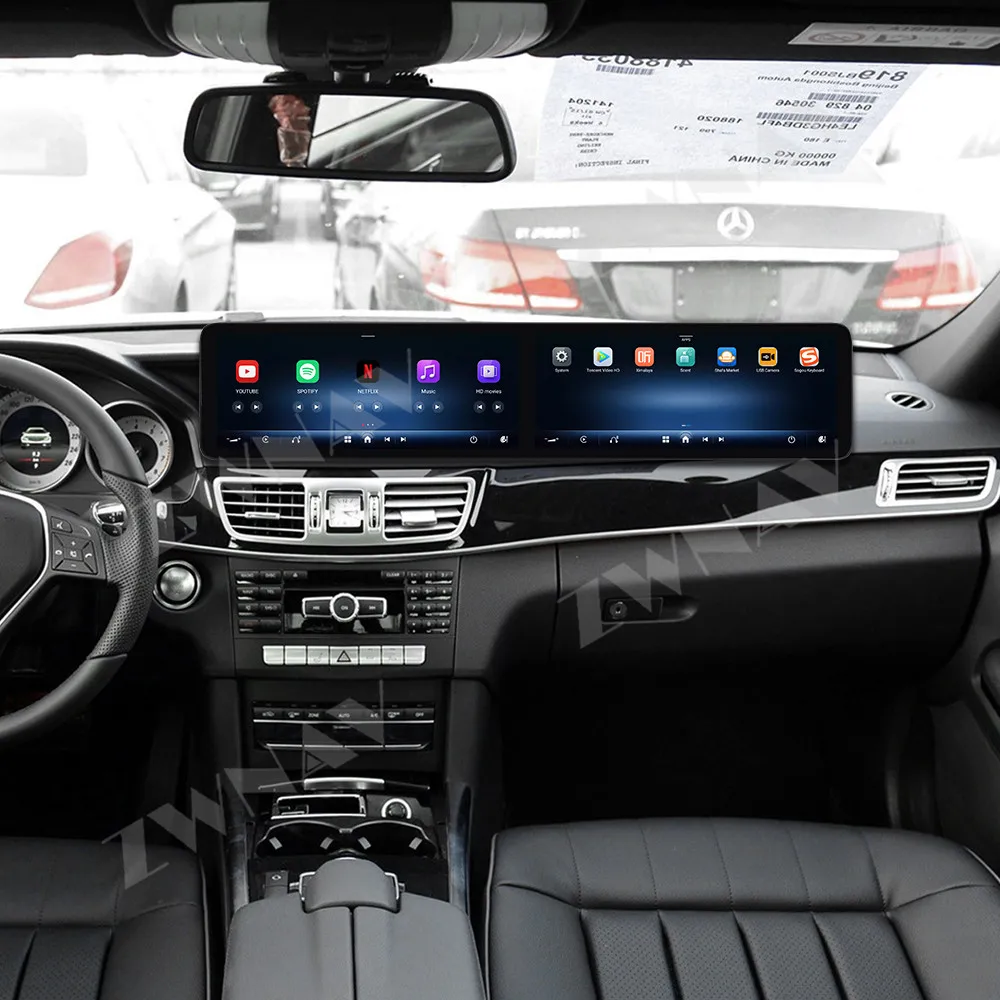 

Двухэкранный мультимедийный проигрыватель 12,3 дюйма для Mercedes-Benz E 2013-2015 с Android Auto, CarPlay, беспроводной навигацией и радио.