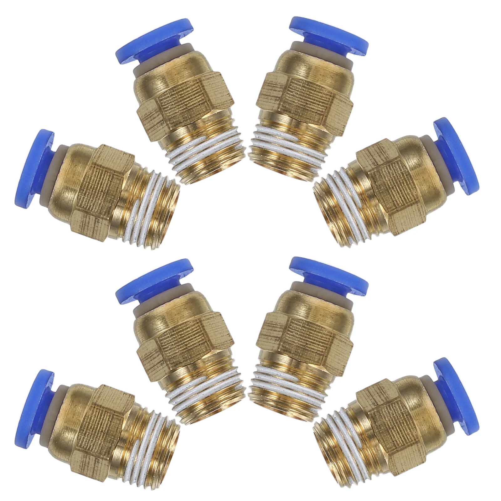 

8pcs Connector Air Fitting Kit Quick Coupling Compressor Fittings Straight Pneumatic Accessories Tube Fittings