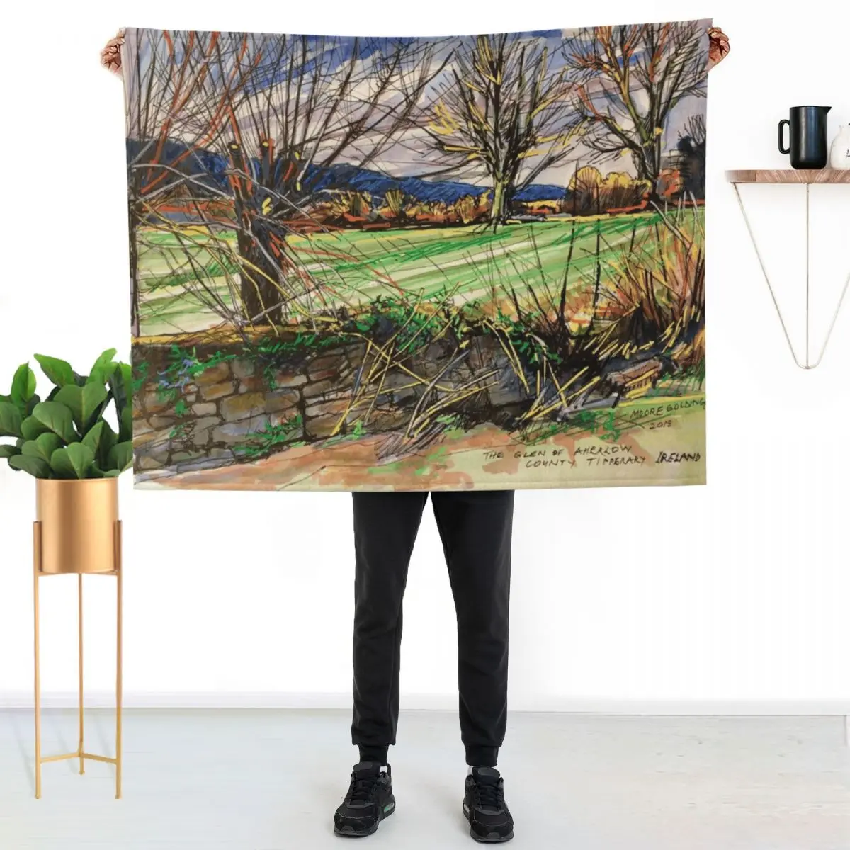 Winter in the Glen of Aherlow, Tipperary, Ireland Throw Blanket Bed linens Sofa Quilt Single Soft Plaid Bed Plush Blankets