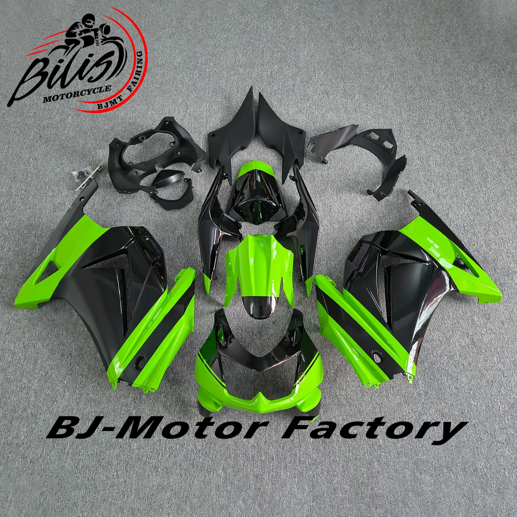 

Инъекционный ABS для KAWASAKI ZX250 EX250 2008-2012 Ninja 250, полный комплект обтекателя, зеленый, черный