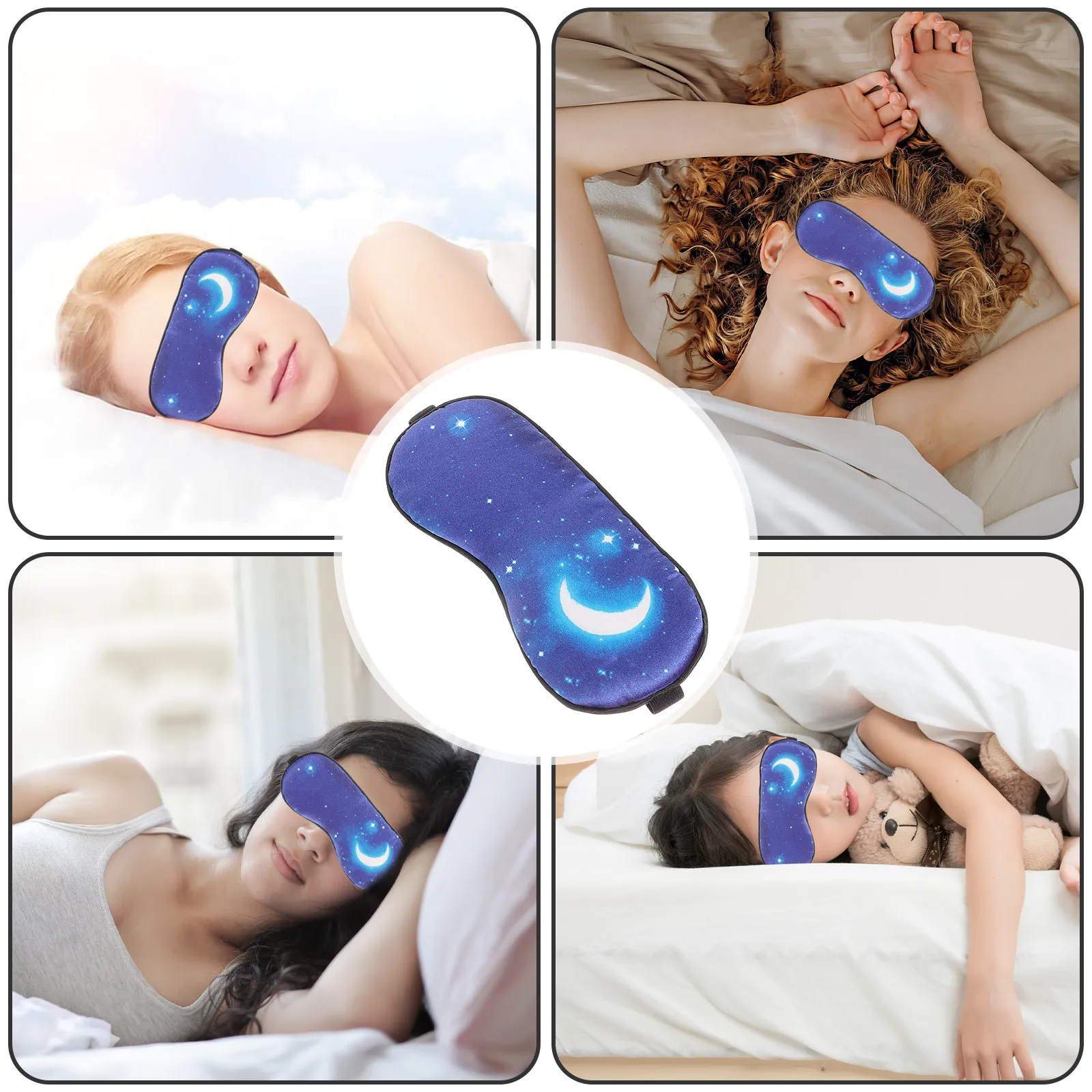 Silk Eye Mask for Sleeping – Lightweight, Breathable, Light-Blocking, Adjustable Fit for Home, Travel, Train & Hotel