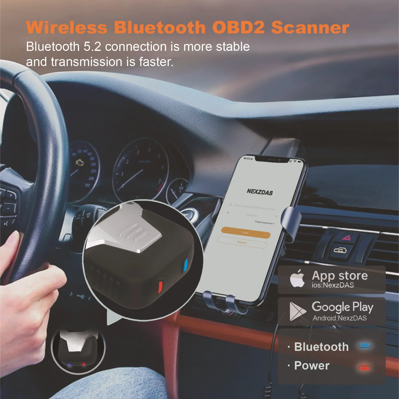 Car Diagnostic Tool For HUMZOR Z100 Bluetooth Reader Erase Codes Live Data Free Upgrade Full System OBD Scanner Multi-language