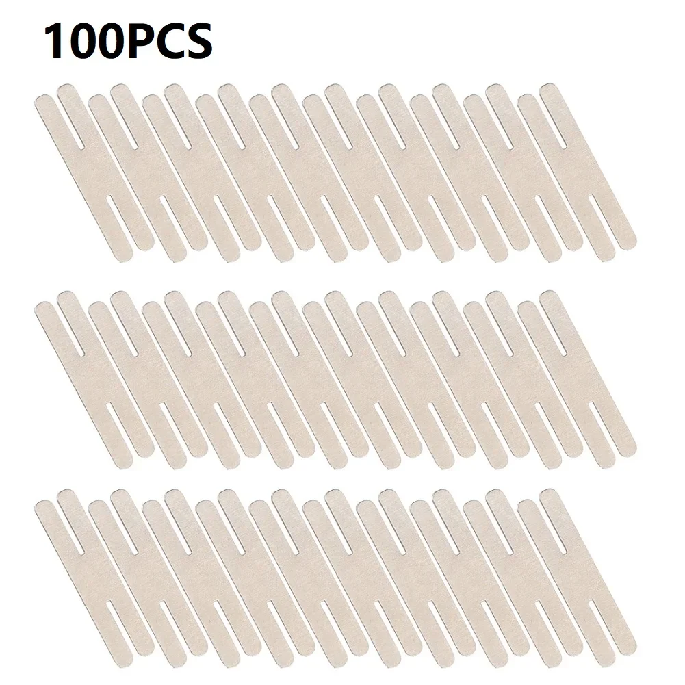 عالية الجودة النيكل قطاع النيكل شرائط 100 قطعة 30*8 مللي متر جودة عالية عالية الشد التوتر النيكل مطلي الصلب الفضة