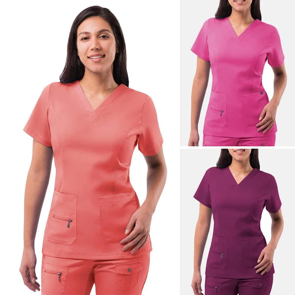 Summer Short-sleeved Beauty Pet Hospital Dental Operating Room Wash Clothes Shirt Doctor Nurse Work Uniform