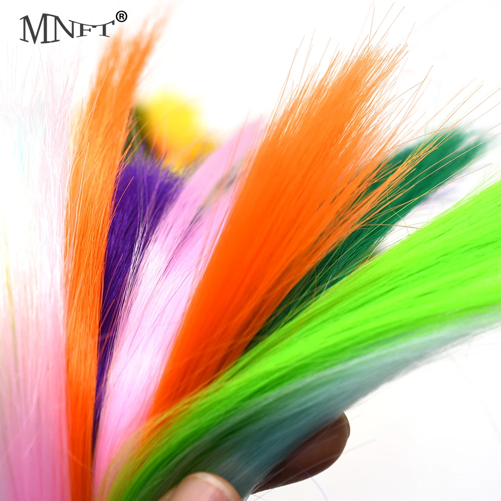 MNFT 5Pcs Laser Color Flash Tinsel Fly Fishing Reflective Filament Fly Tying Metallic Material