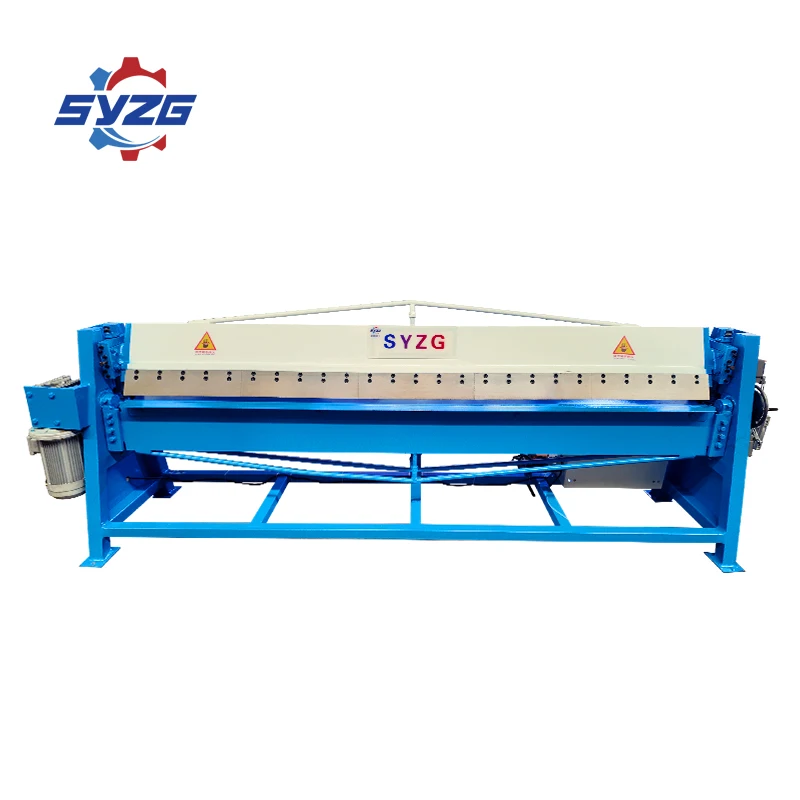 SYZG Pure Electric Bending Folding Machine Semi-Automatic Pneumatic Stainless Steel 280kg Model WS1.5-1300