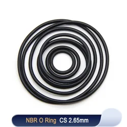10pcs NBR O Ring Nitrile Rubber Gasket Thickness CS 2.65mm ID 5~150mmRound O Type Corrosion Oil Resist Sealing Washer