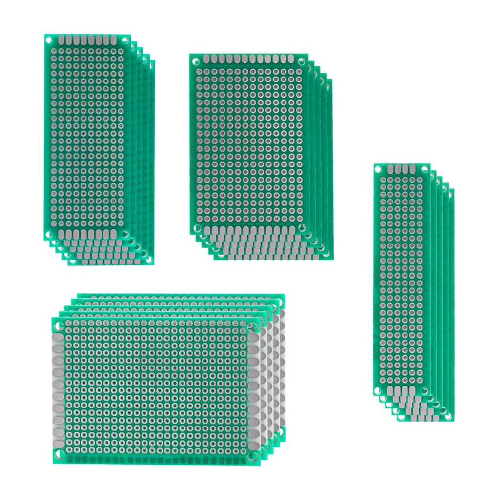 20PCS/Lot 5x7 4x6 3x7 2x8cm Prototype Single Sided Prototype PCB Diy Universal Printed Circuit PCB Board Prototype PCBs Kit Set