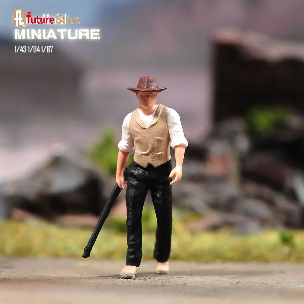 ANT Resin 3D Print 1/87 1/64 1/43 Wilderness Western Cowboy  Diorama Figure Model Miniature Creative Photography Cars Vehicles T