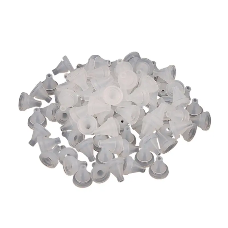 ABKW-Replacement Silicone Nozzle Nipple 50Pcs Water Spraying Outlet Top Parts For Shower Accessories Transparent