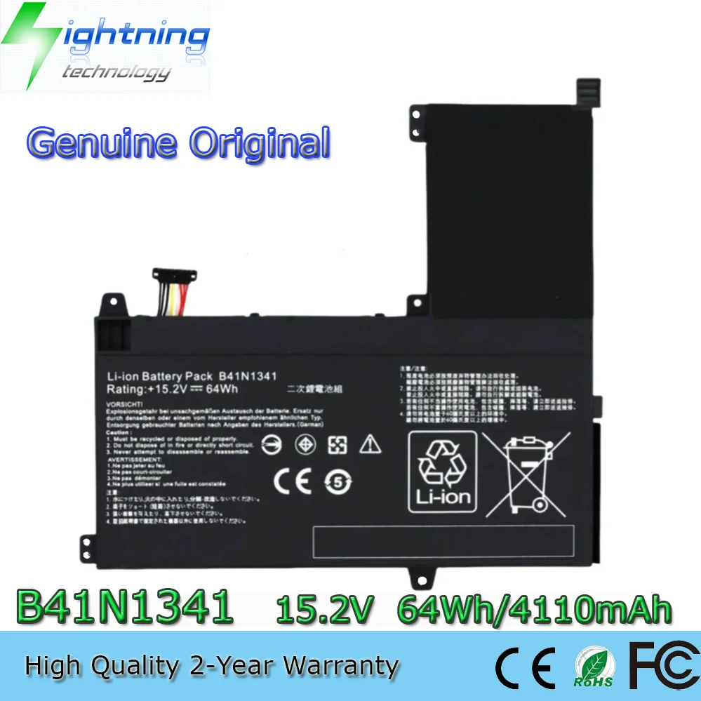 

Original Genuine B41N1341 15.2V 64Wh Notebook Battery for Asus Q502 Q502LA Q502LA-BBI5T12 Q502LA-BBI5T14 0B200-00960000