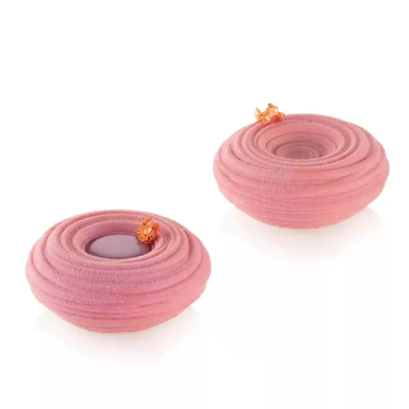 Top Concave Vortex Texture Design 6 Cell Silicone Cake Mold Mousse Cake Mold Kitchen Pastry Supplies Party Dessert Baking Tools