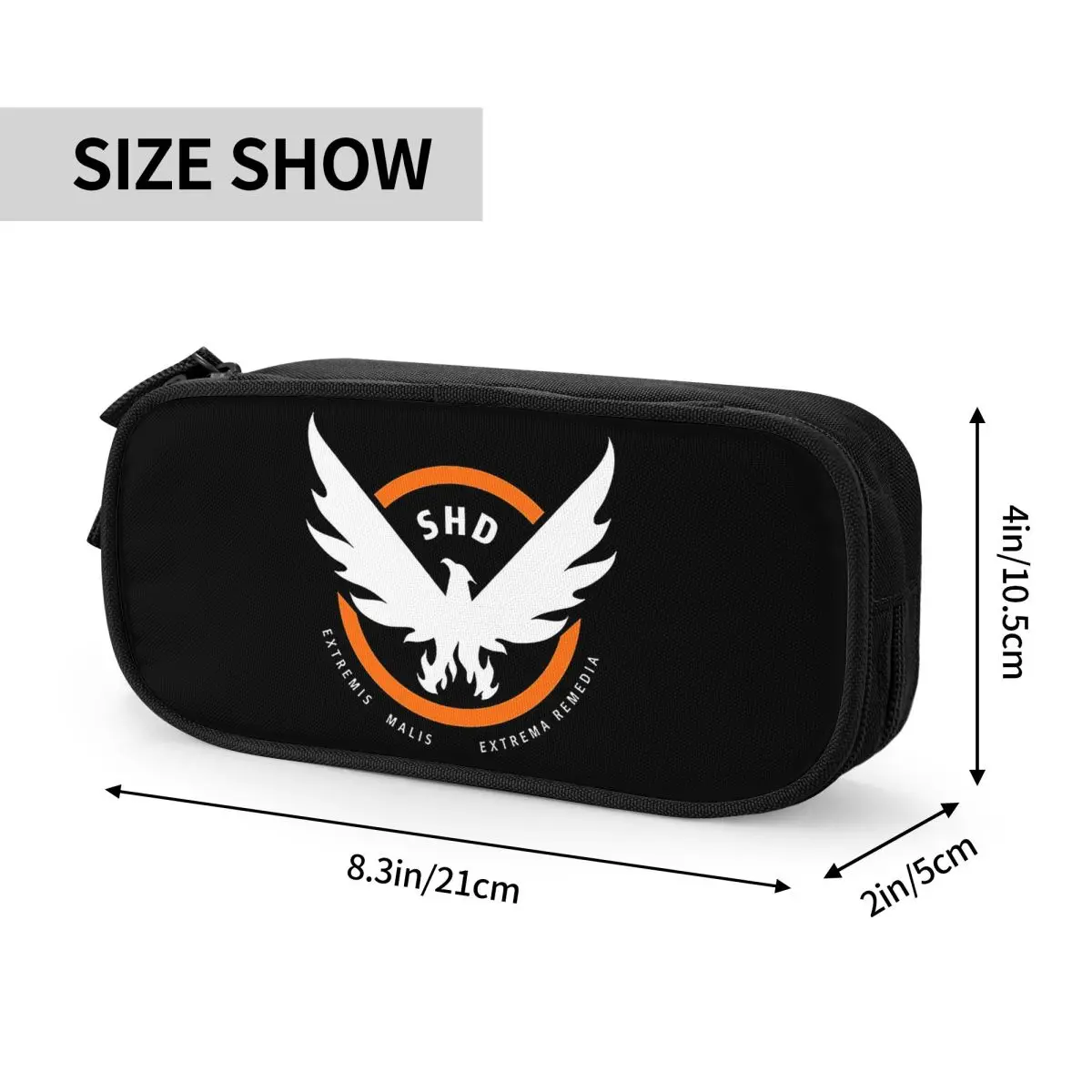 Game Tom Clancys The Division SHD Seal Pencil Cases for Student Gifts Pen Box Pencil Bag Large Capacity Pencil Pouch view 2