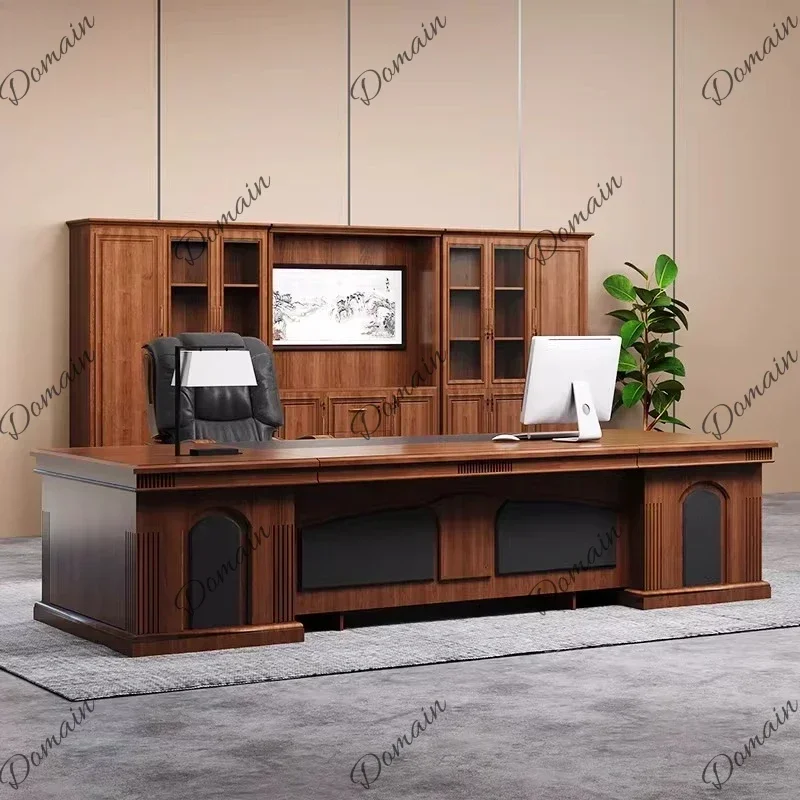 B X Wooden Executive Office Desk Executive Computer Lshaped Storage Office Desk Long Luxury Escritorio Oficina Unique Furniture