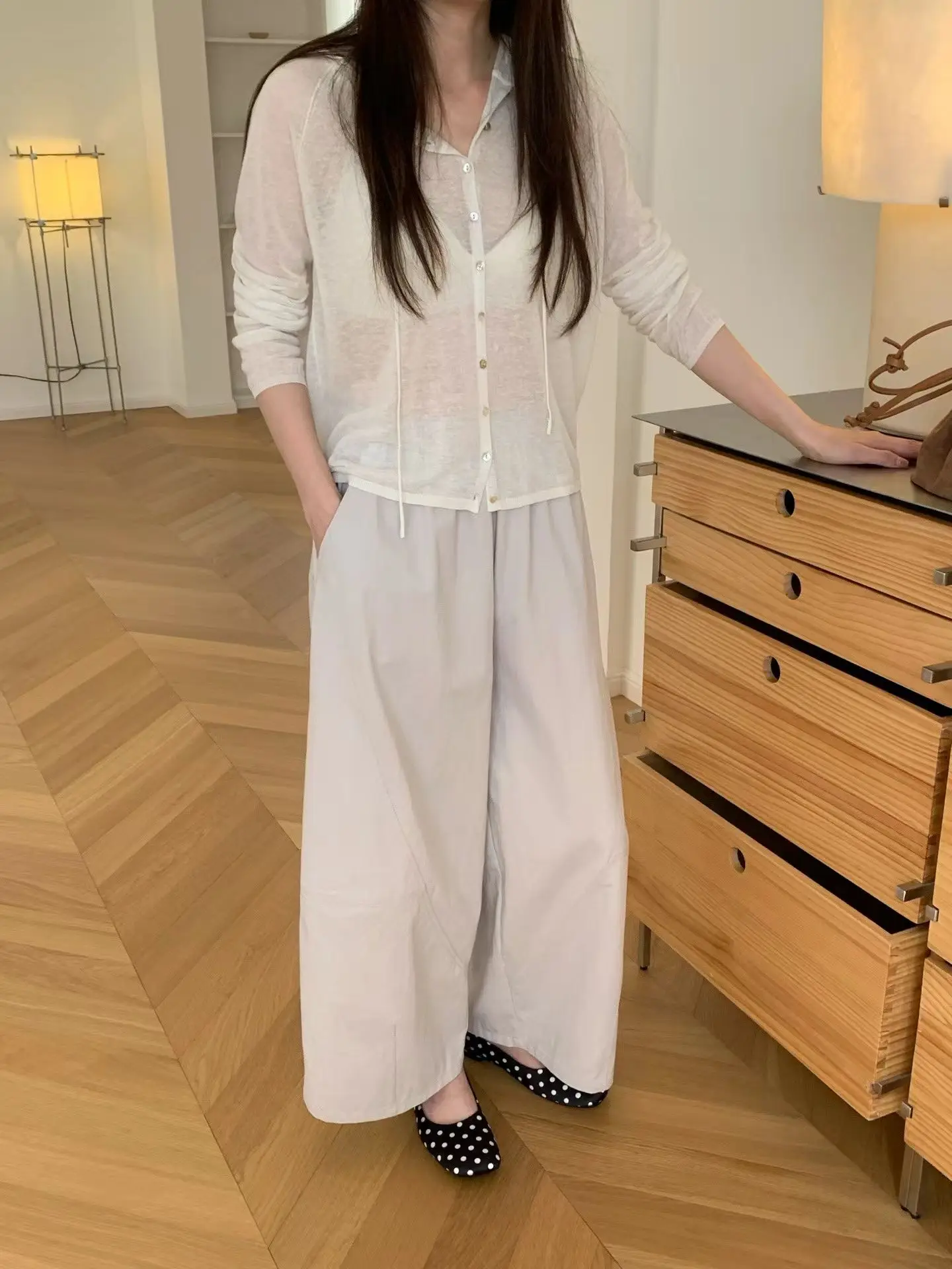 

Женская льняная толстовка Lilian Milu Room с капюшоном, тонкая, с эффектом дымки, с красивым дизайном снежинок, защита от солнца, длинный рукав, повседневный топ