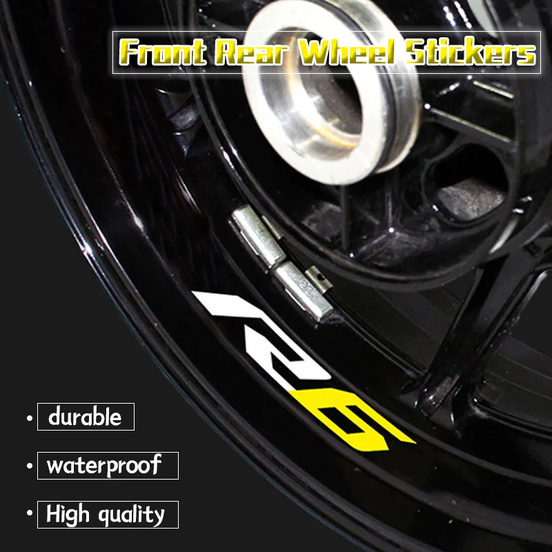 Motorcycle Wheel Stripe Sticker Reflective Hub Tire Rim Stripe Tape Decals Decorative Waterproof For YAMAHA YZF-R6 R6S YZF R6 r6