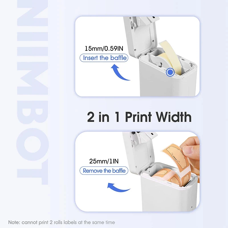 Niimbot D101 Mini Portable Sticker Bluetooth Printer Thermal Printer Stickers Self-Adhesive Label For Phone Tablet Office Home