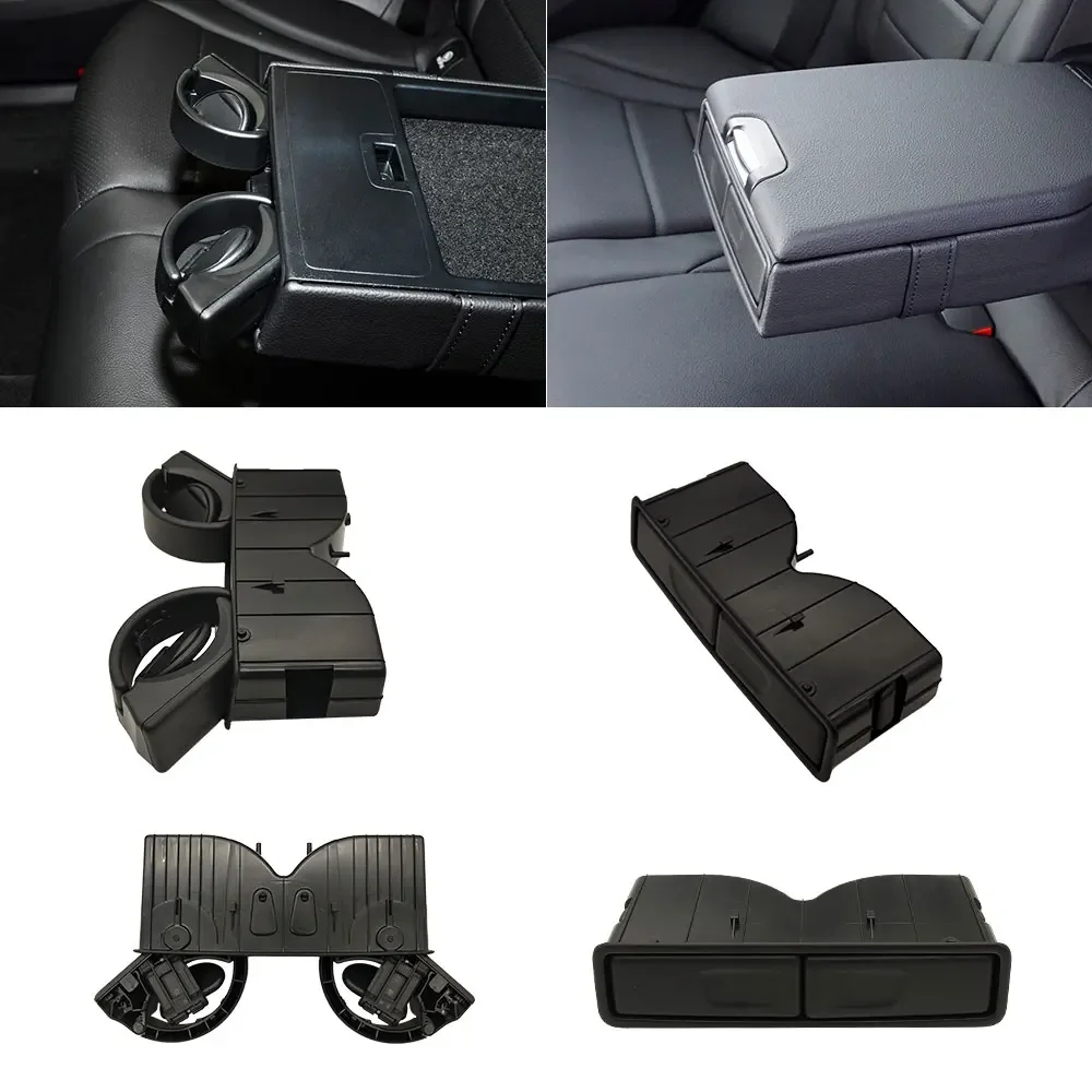 Car Rear Seat Armrest Insert Drinks Cup Holder For Benz W205 W253 2015-2021 C180 C200 GLC300 0998100113 For Mercedes C GLC Class