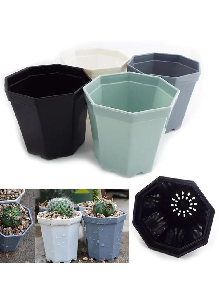 Pot de fleur carré en plastique pour plantes, outils de jardinière de jardin domestique, pots de plantes de jardinage, pots de pépinière pour herbes succulentes, D1, 1 pièce
