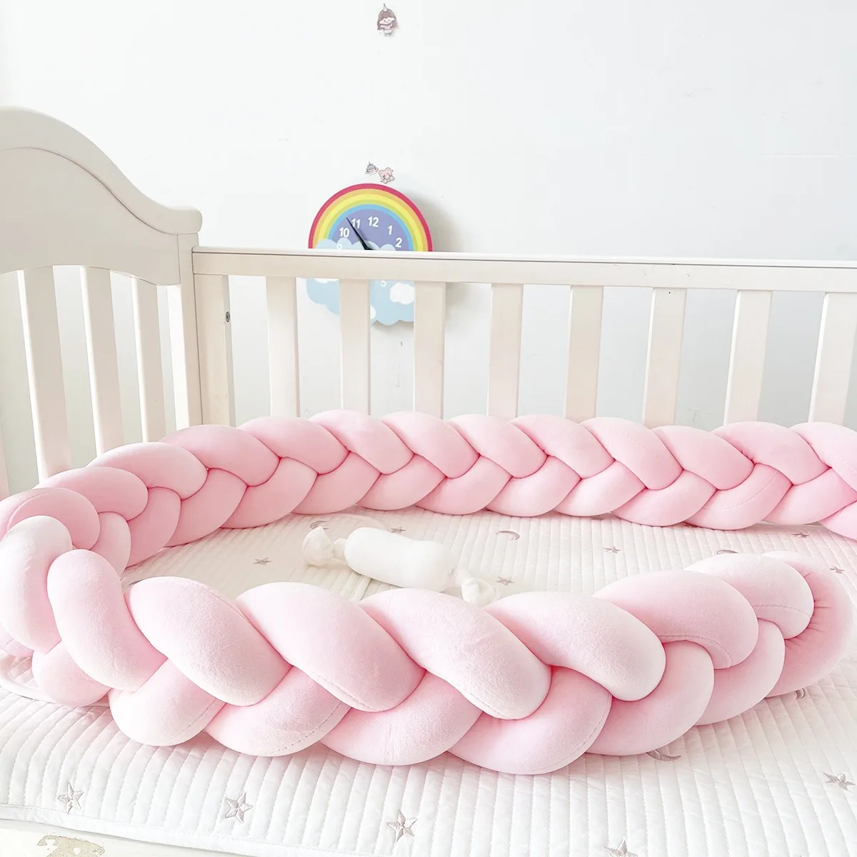 Newborn 2-4M Baby Safety Bed Bumper for Crib Bumper Baby Crib Protector Knot Pillow Room Decor Crib Bedding Set