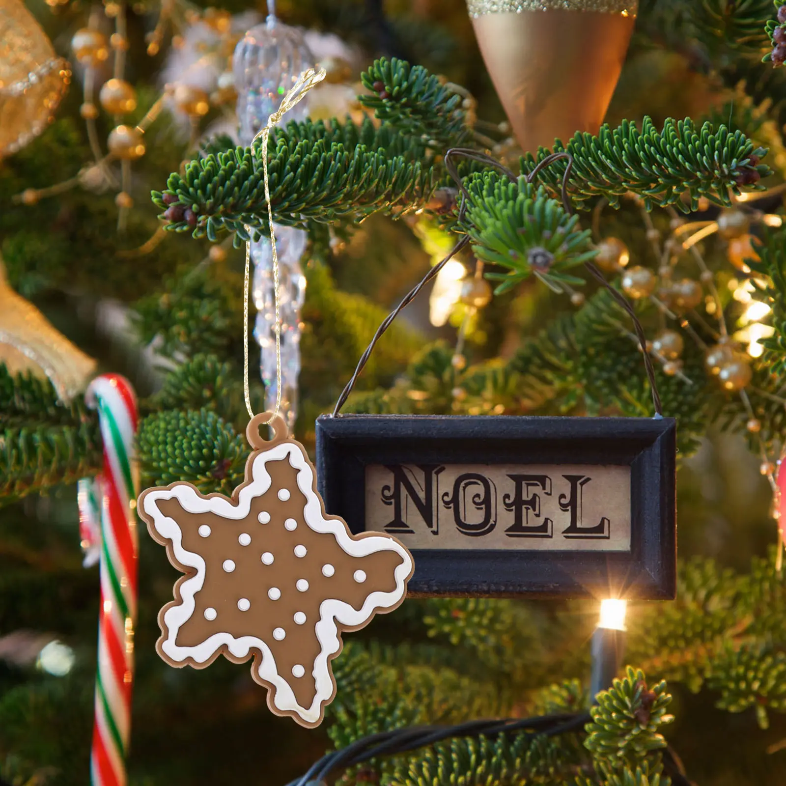 

20 шт. Рождественские подвесные украшения, декор для елки, праздничные подвески, украшения для дома и сада, подвесные украшения для елки