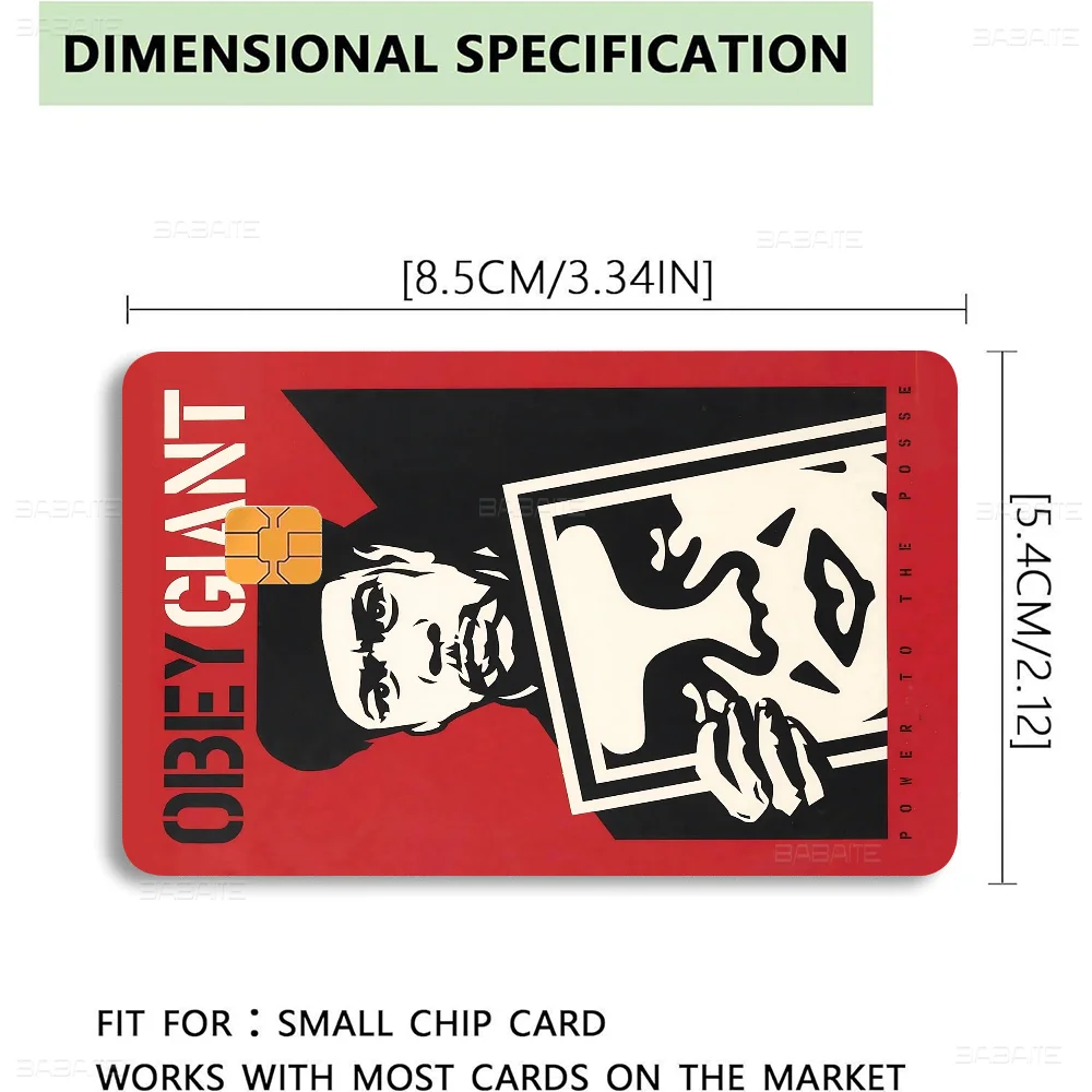 Vintage Abstract Shepard Fairey Street Art Poker Sticker Film Tape Skin For Credit Card Debit Card Waterproof Stickers Chip