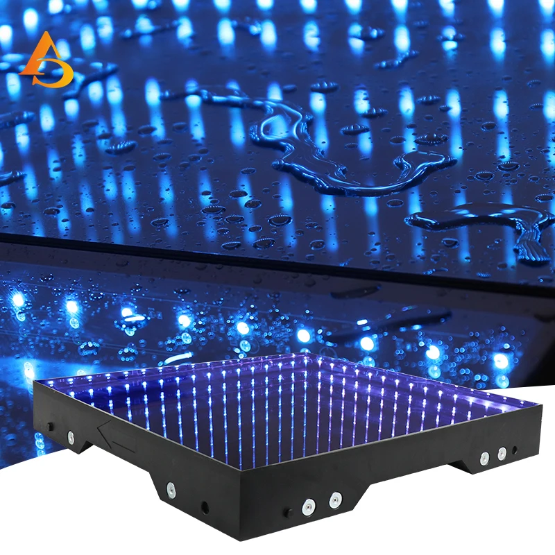 abyss led dance floor luz portatil 3d lamp solution 225 m2 tunel interativo espelho palco casamento 01