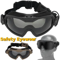 Outdoor Sports Glasses with Micro Fan Airsoft Paintball Goggles Scratch-resistant Eye Protection Safety Eyewear for Hunting