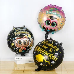 18 Inch Graduation Round Aluminum Film Balloon School College Graduation Ceremony Party Decoration