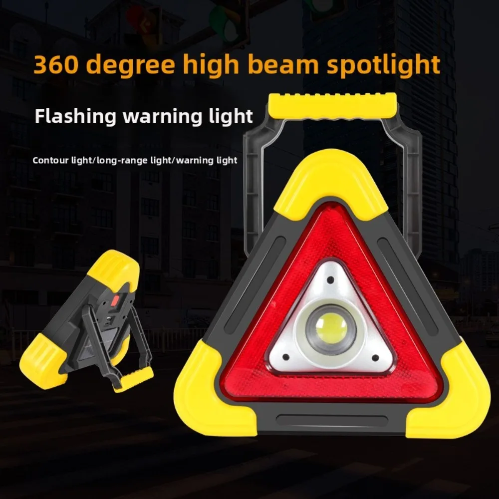 3 in 1 Solar Car Tripod Warning Sign Warning Triangle for Car Emergency Tool Kit with Portable Flashing Light