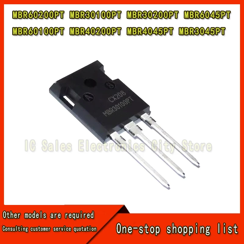 10 Stuks Naar-247 Mbr60200pt Mbr30100pt Mbr6045pt Mbr60100pt Mbr30200pt Mbr3045pt Mbr40200pt Mbr4045pt Mbr4045pt To247 Mos Fet