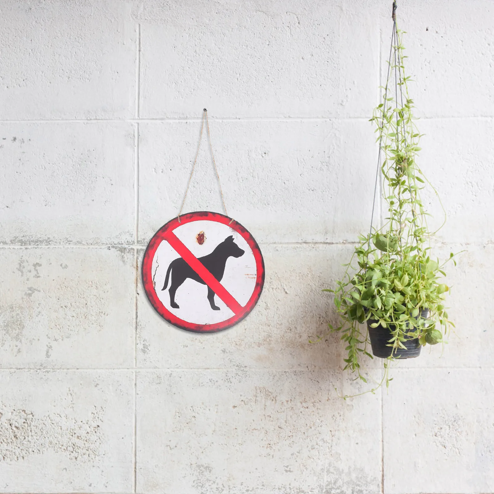 

Sign Vintage Waterproof Lawn Warning Yard Stake For Dogs Decorative Garden Park Pet Prohibited Sign