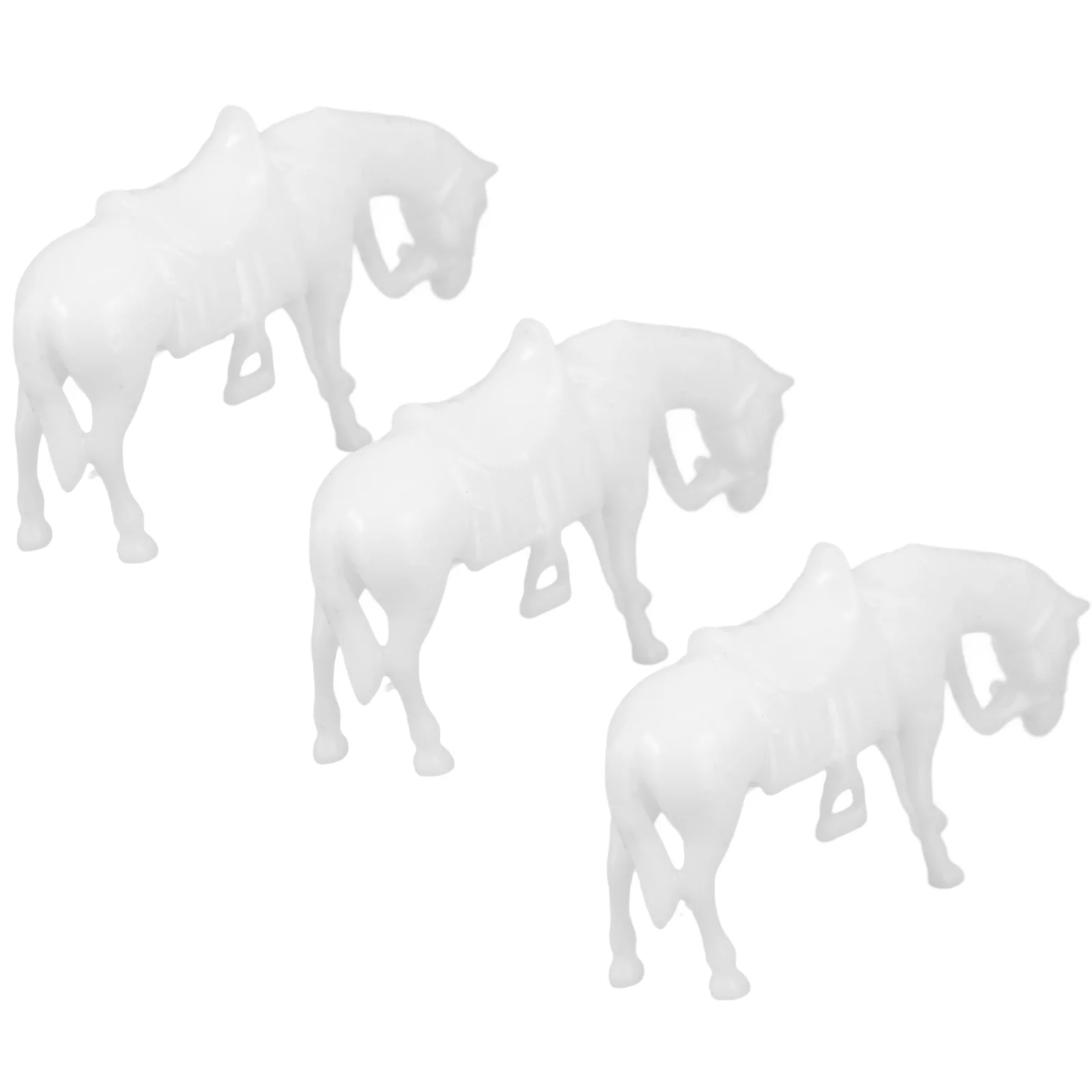 

3 Miniature Horse Figurines Resin Decorative Statue for Bonsai L Office Adornment St Model Home Decor