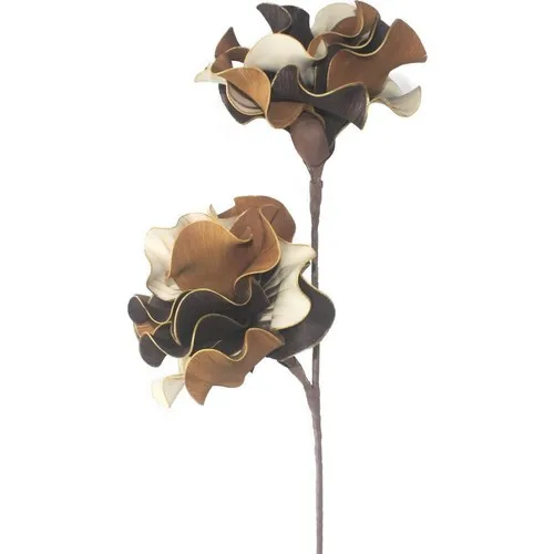 Nettenevime Artificial Flower Latex Flower Foam Flower Siamese Rose Coffee-Cream-Gold