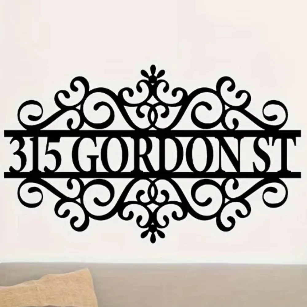 Charming Distinct Tailored Metal Sign. Custom - Made Pattern, Alluring for Garden, Door, Party. Outdoor Ironwork Holiday Gift.